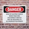 Signmission Risk Of Electric Shock More Than One Danger Sign, Plastic, 10in W x 7in L, 2PK OS-2PACK-DS-P-710-L-1696 - alternate 3